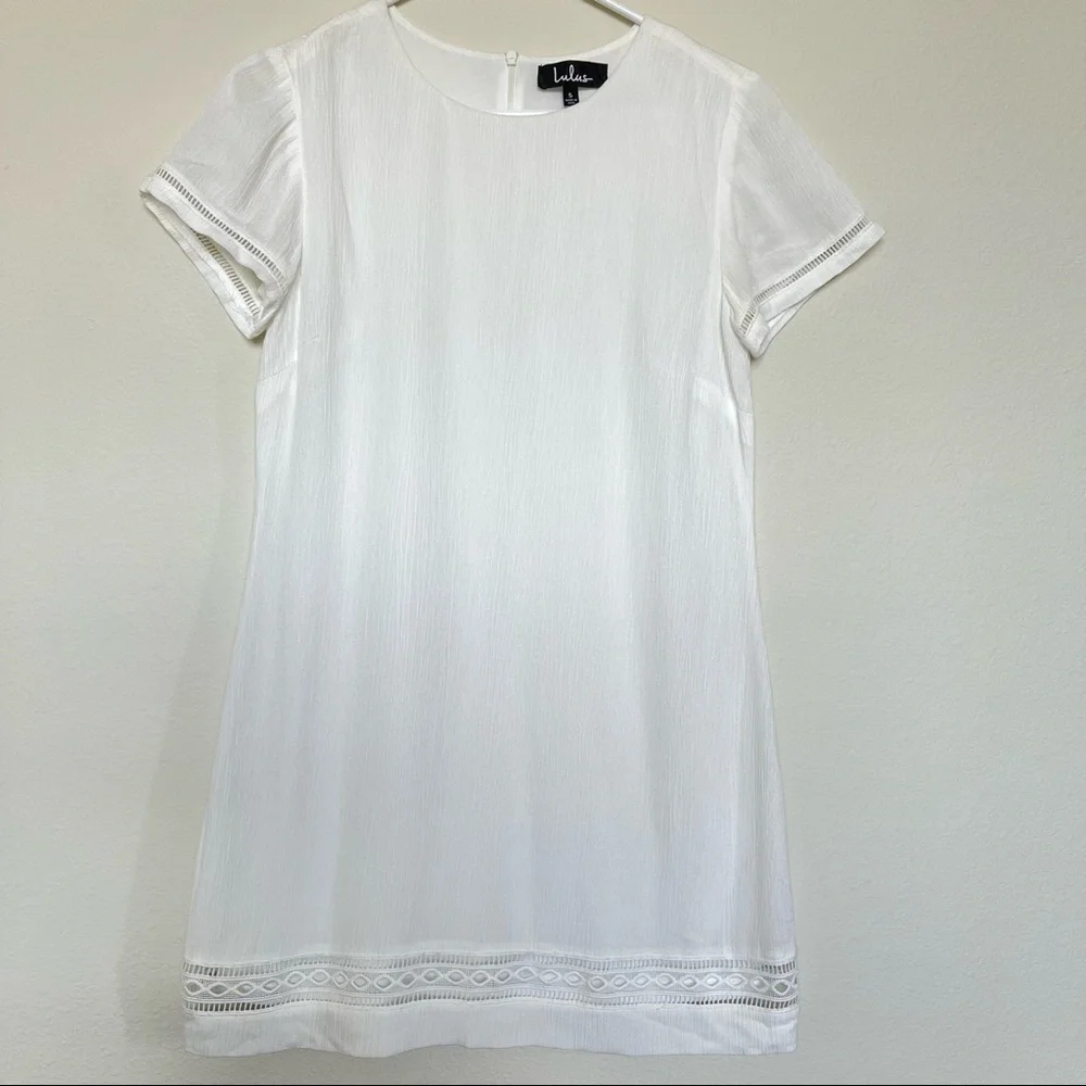 Lulu’s Perfect Time White Shift Dress - Picture 2 of 11